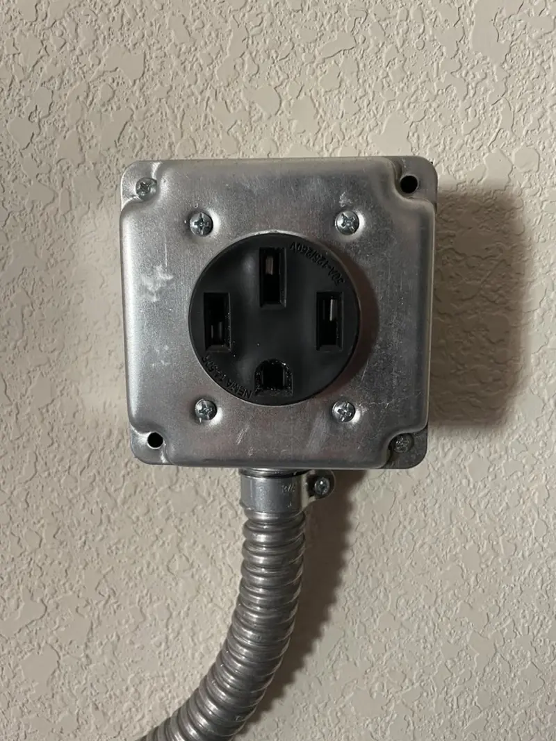 NEMA 14-50 outlet installed for Smart Home Electrical in Sweetwater